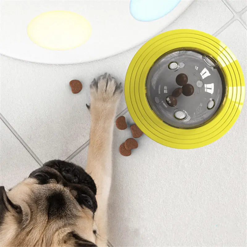 Interactive Dog Cat Food Treat Ball Bowl Toy Funny Pet Shaking Leakage Food Container Puppy Cat Slow Feed Pet Tumbler Toy