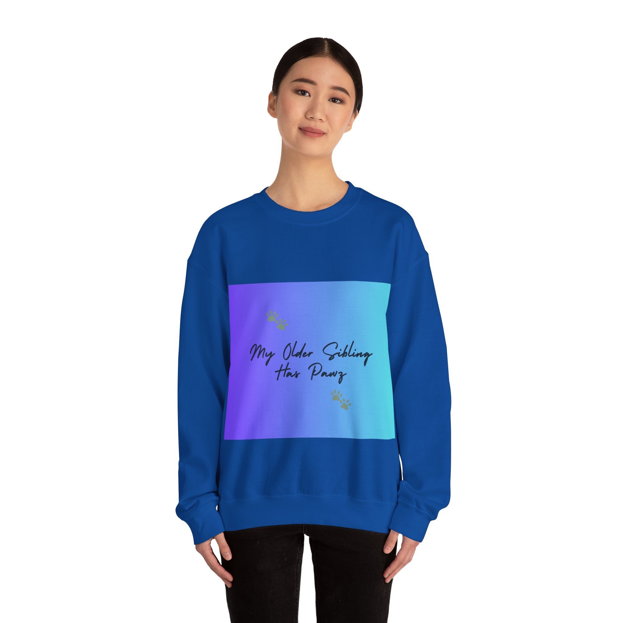 My Older Sibling Has Pawz Crewneck Sweatshirt