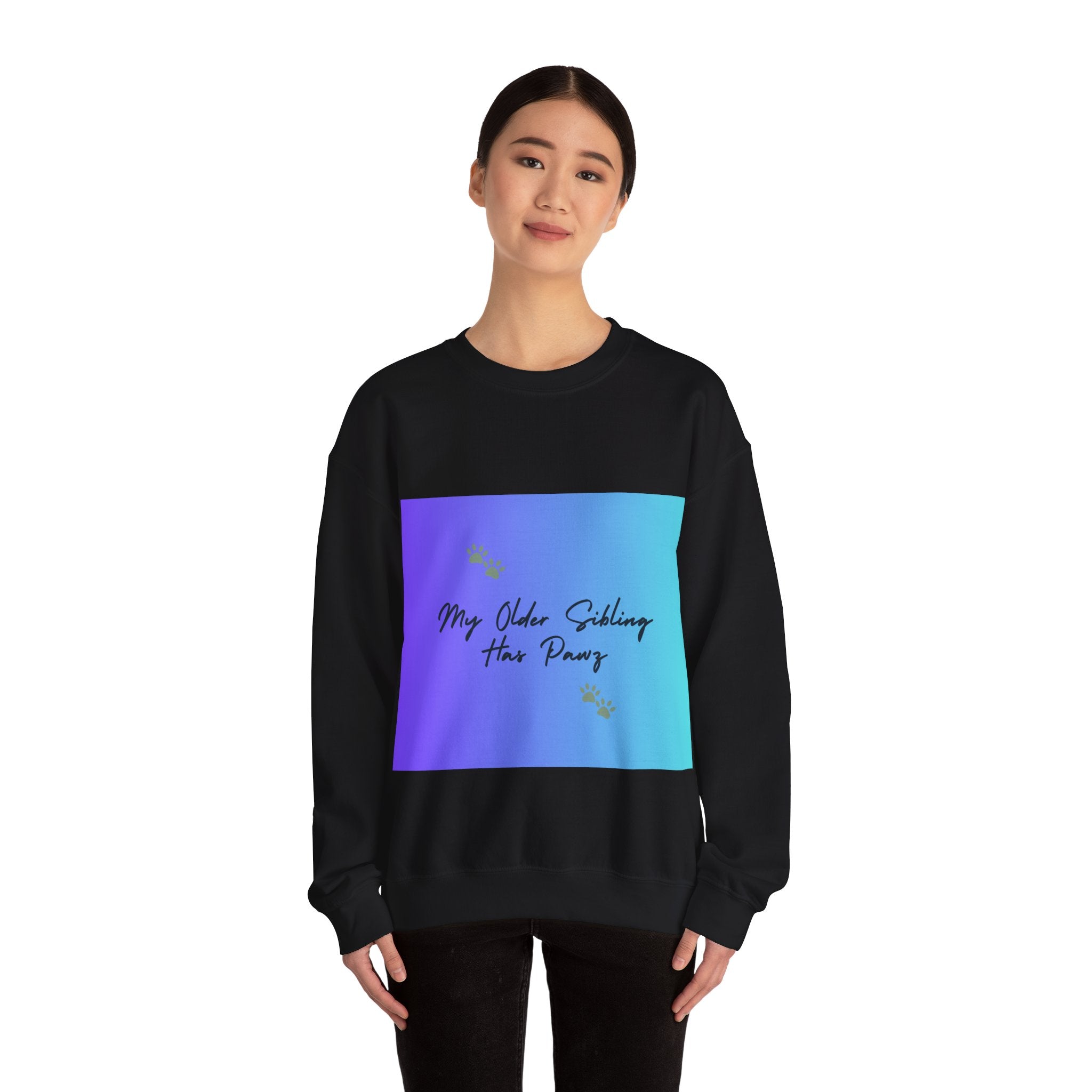My Older Sibling Has Pawz Crewneck Sweatshirt