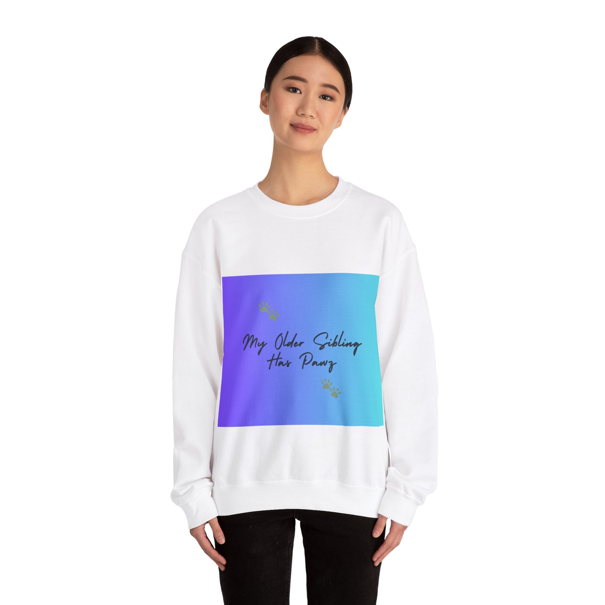 My Older Sibling Has Pawz Crewneck Sweatshirt