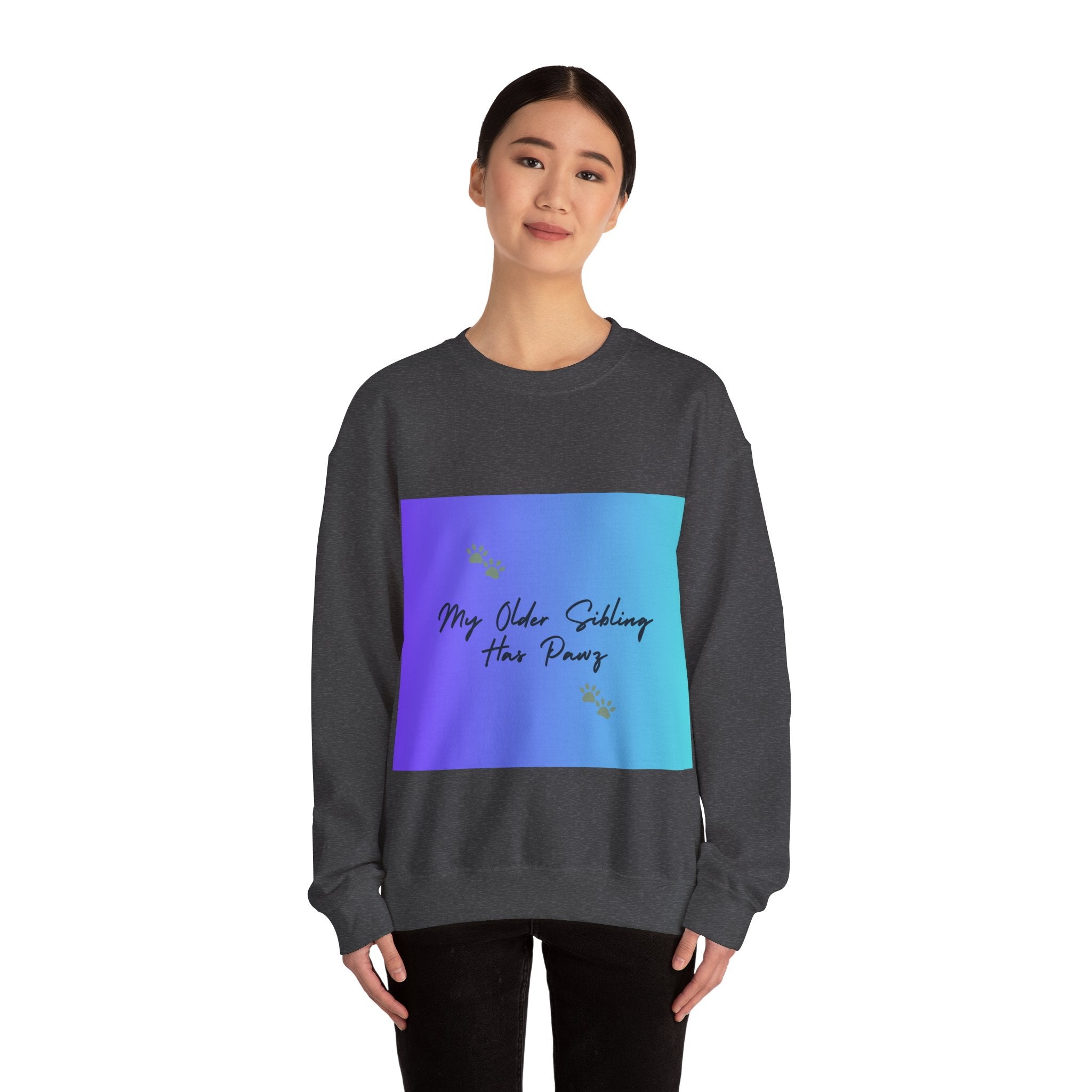 My Older Sibling Has Pawz Crewneck Sweatshirt