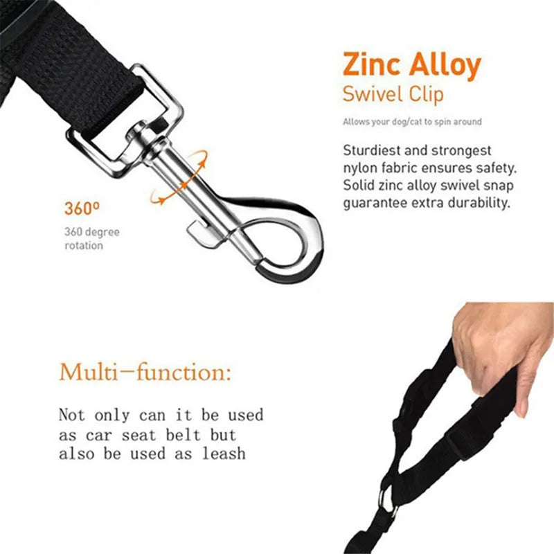 New Pet Dog Cat Car Seat Belt Safety Adjustable Harness Leash Travel Clip Strap Leads For Small Medium Dogs Puppy Accessories