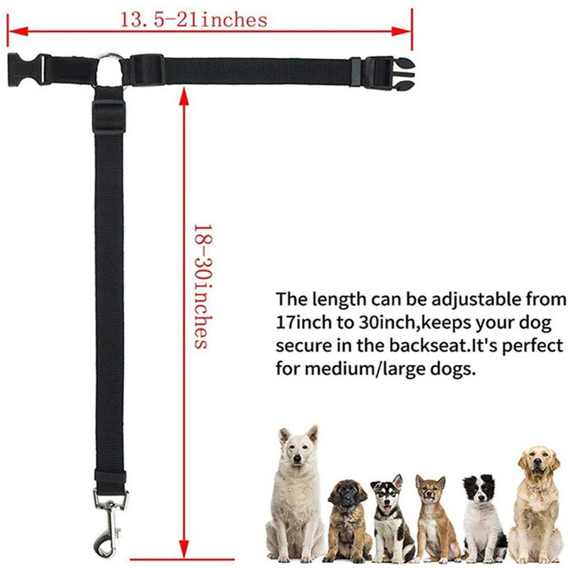 New Pet Dog Cat Car Seat Belt Safety Adjustable Harness Leash Travel Clip Strap Leads For Small Medium Dogs Puppy Accessories
