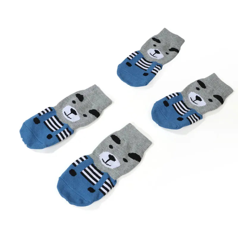 Lovely Anti-slip Pet Socks for large Dogs Warm Soft Cotton Knit Anti-Skid Bottom indoor
