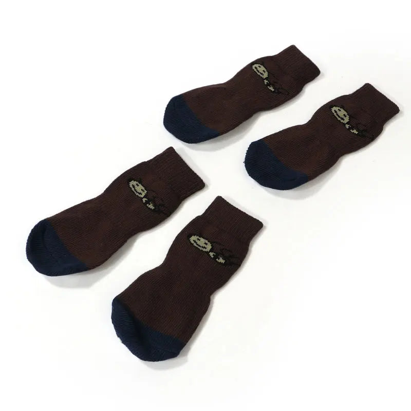 Lovely Anti-slip Pet Socks for large Dogs Warm Soft Cotton Knit Anti-Skid Bottom indoor