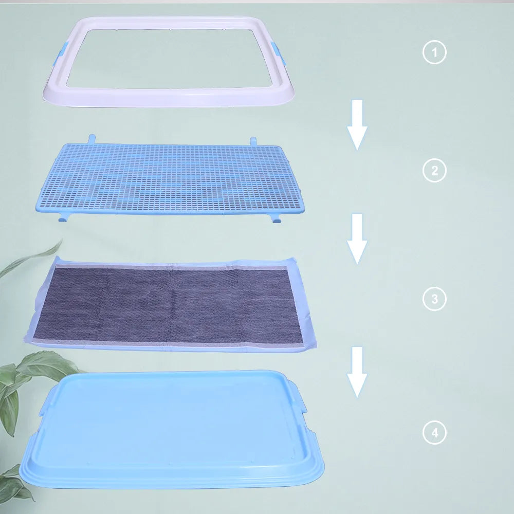 HOOPET Dog Toilet Puppy Dog Potty Tray Indoor Litter Boxes Easy to Clean Pet Pad Holder Product Training Toilet Defecation Plate