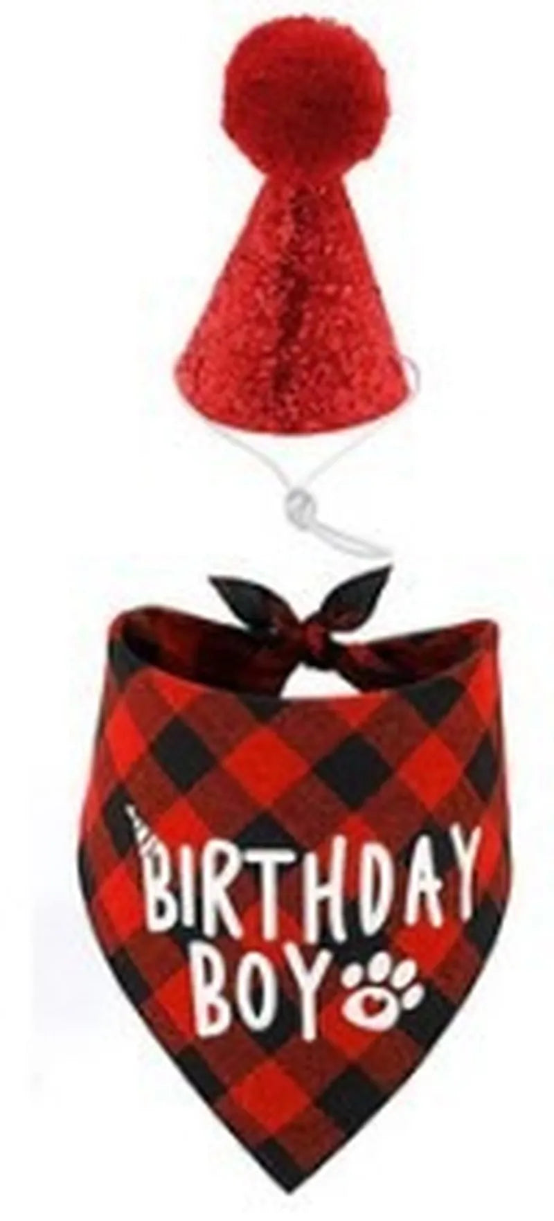 Pet Party Decoration Set Dog Birthday Triangle Scarf Hat Bow Tie Dog Birthday Decoration SuppliesDog Supplies  для собак Cat