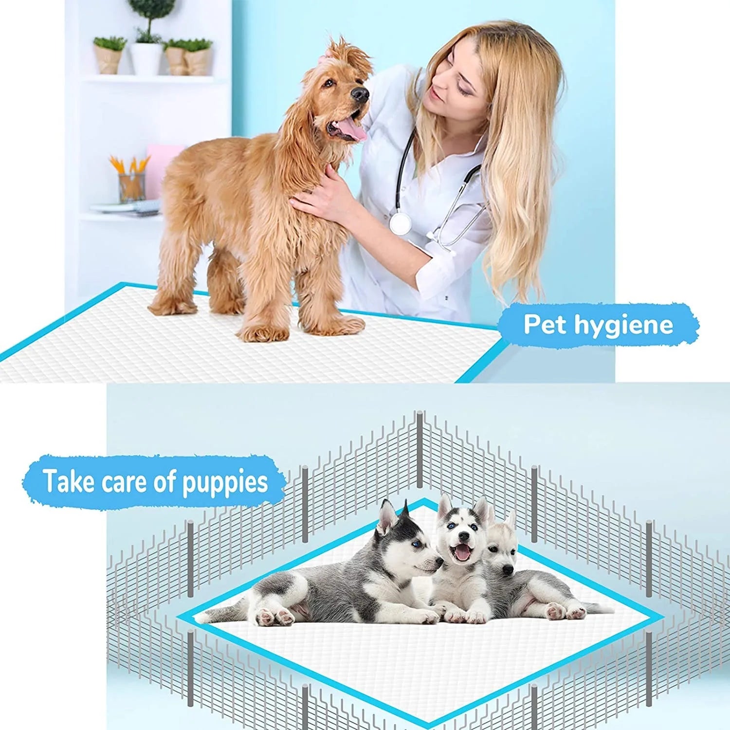 Super Absorbent Pet Diaper Dog Training Pee Pads Disposable Healthy Nappy Mat diapers Quick-dry Surface Mat