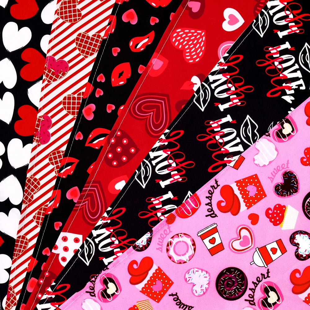 Valentine's Day Dog Bandanas For Dog Thick Triangular Scarf  Fashion Pet Saliva Towel For Small Large Dogs Dog Supplies