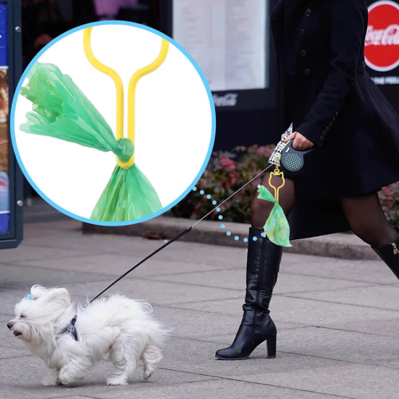 Portable Dog Waste Bag Fixing Clip Garbage Bag Hands-free Holder Puppy Waste Pickup Bag Dispenser Clip With A Metal Buckle