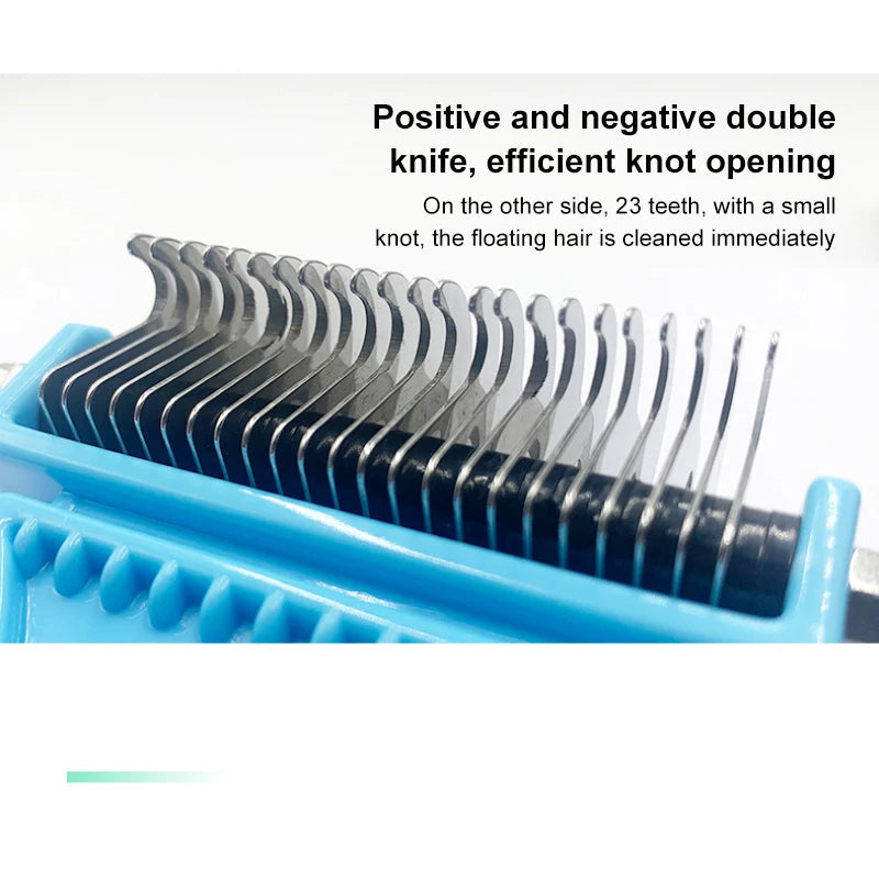New Hair Removal Comb For Dogs Cat Detangler Fur Trimming Dematting Brush Grooming Tool For Matted Long Hair Curly Pet