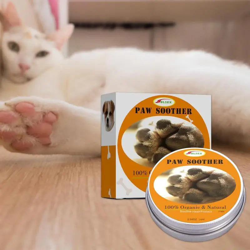 Pet Paw Balm 30g Natural Dog Paw Healing Cream Moisturizing Paw Soother Cream For Dry Paw & Nose Cracked Skin Dog Cat Care Cream