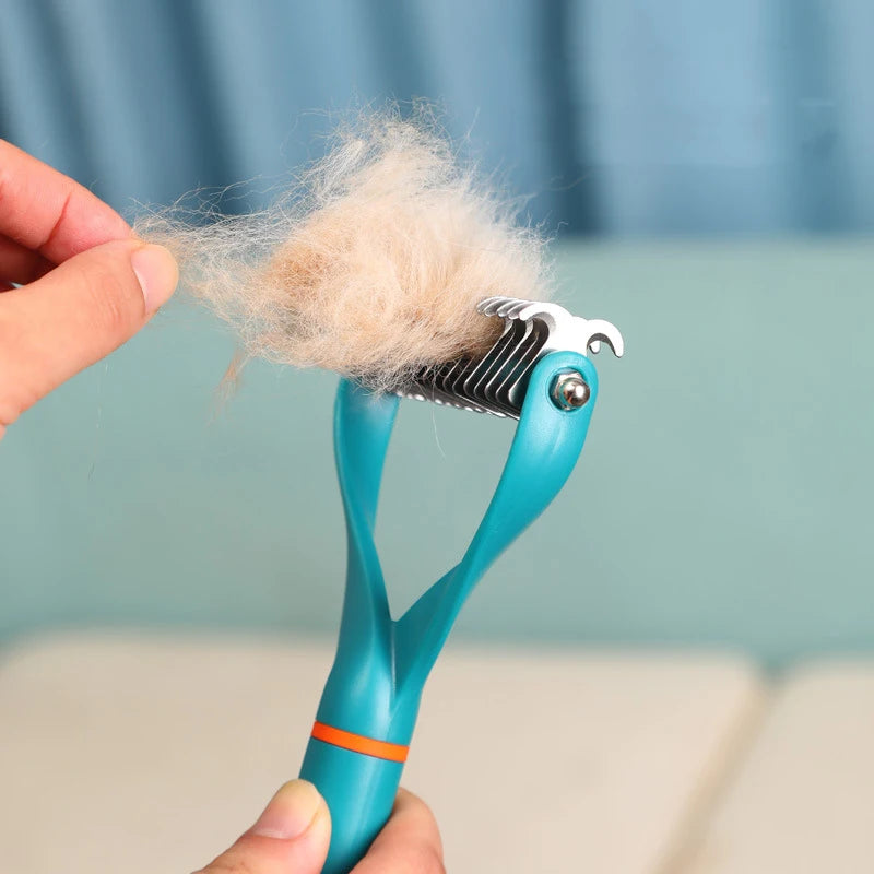 Hair Removal Comb for Dogs Cat Detangler Fur Trimming Dematting Deshedding Brush Grooming Tool For Long Hair Curly Pet Supplies