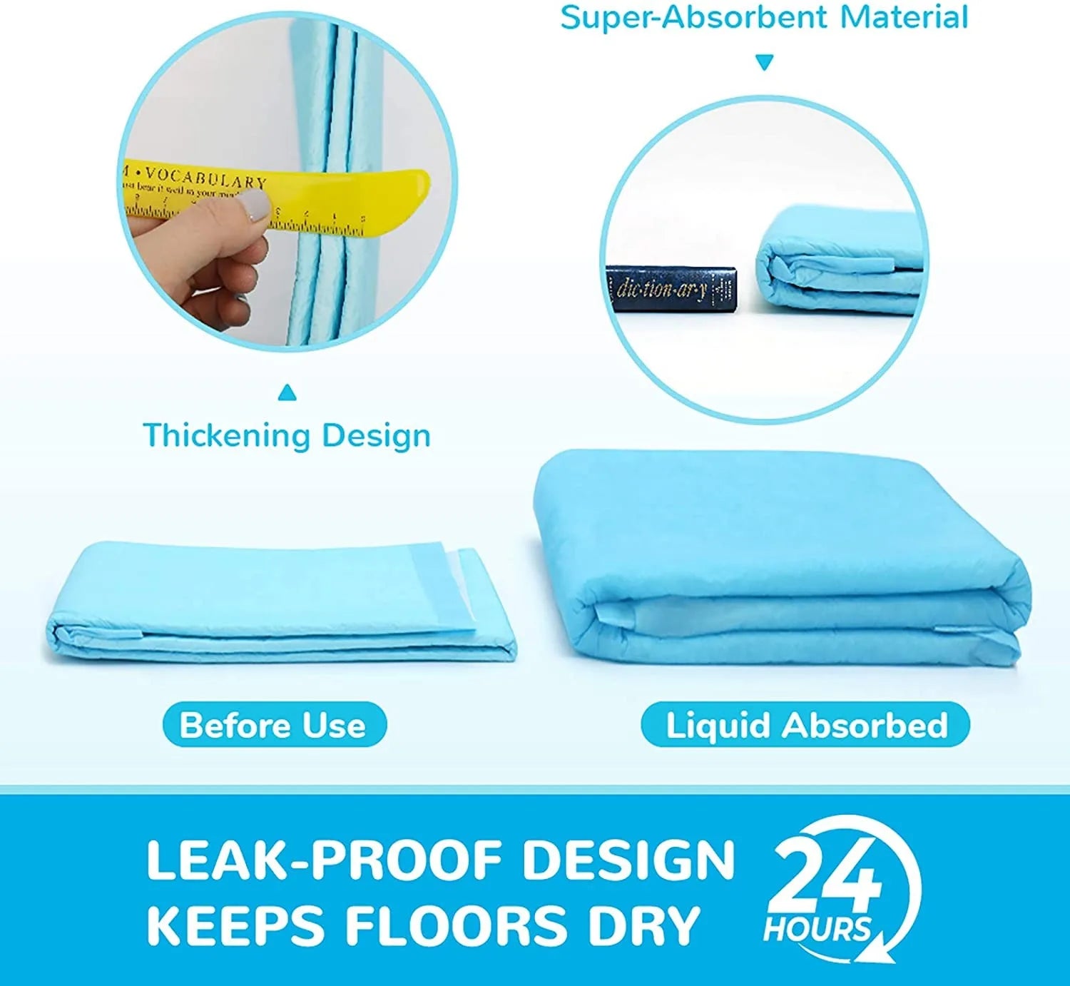 Super Absorbent Pet Diaper Dog Training Pee Pads Disposable Healthy Nappy Mat diapers Quick-dry Surface Mat