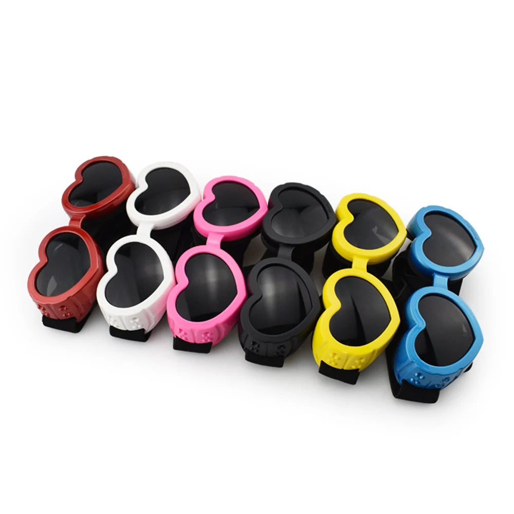 Outdoor Travel Pet Sunglasses for Small Medium Dogs Cats Adjustable Animal Dog Love Glass Yorkshire Glasses mascotas Accessories