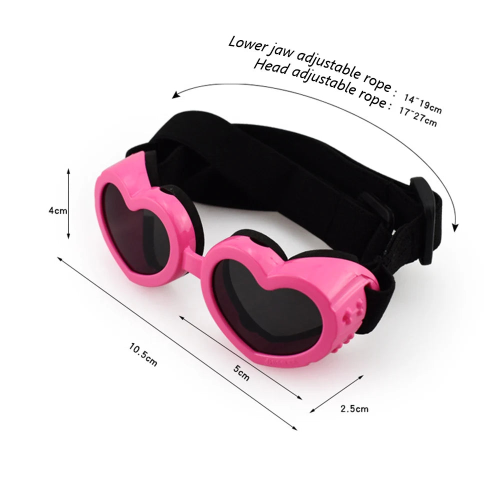 Outdoor Travel Pet Sunglasses for Small Medium Dogs Cats Adjustable Animal Dog Love Glass Yorkshire Glasses mascotas Accessories