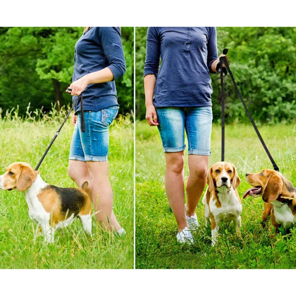 Multifunctional Dog Training Leash 3 Meters Nylon Double Leash Dog Supplies Hands Free Pet Lead with Padded Handles Pet Supplies
