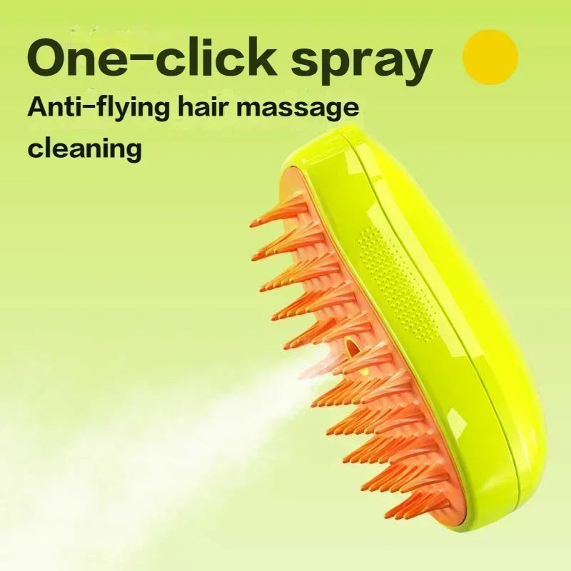 Steam Dog Brush Cats Hair Brush Hair Removal Comb Electric Spray Dogs Triple Pet Grooming Steamy