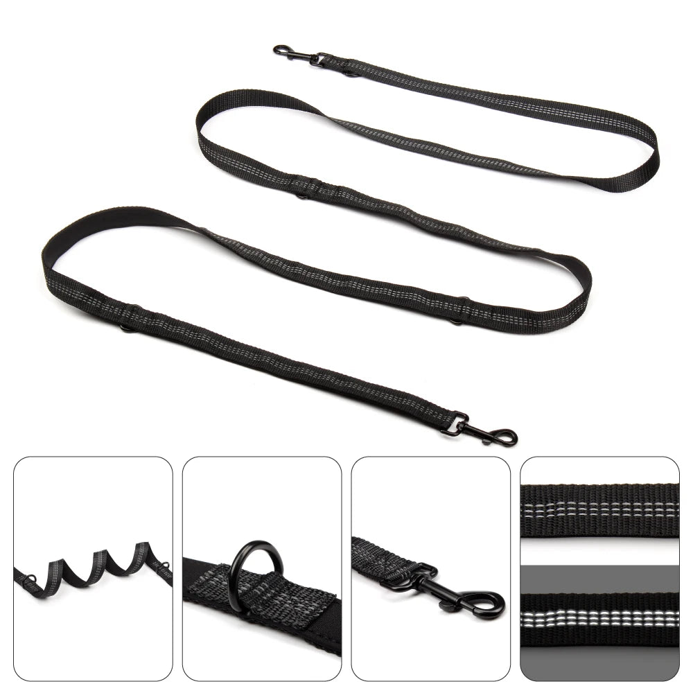 Multifunctional Dog Training Leash 3 Meters Nylon Double Leash Dog Supplies Hands Free Pet Lead with Padded Handles Pet Supplies