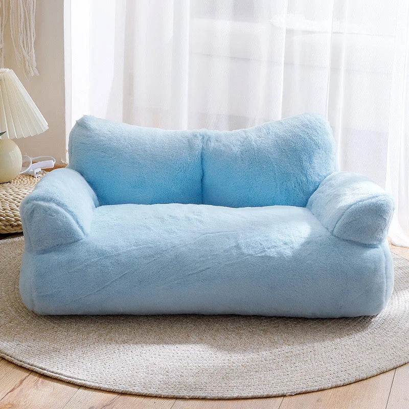 Warm Plush Cat Bed Winter Soft Cat Sofa House Comfortable Sleep Pet Nest for Small Medium Dogs Cats Puppy Bed Dogs Supplies