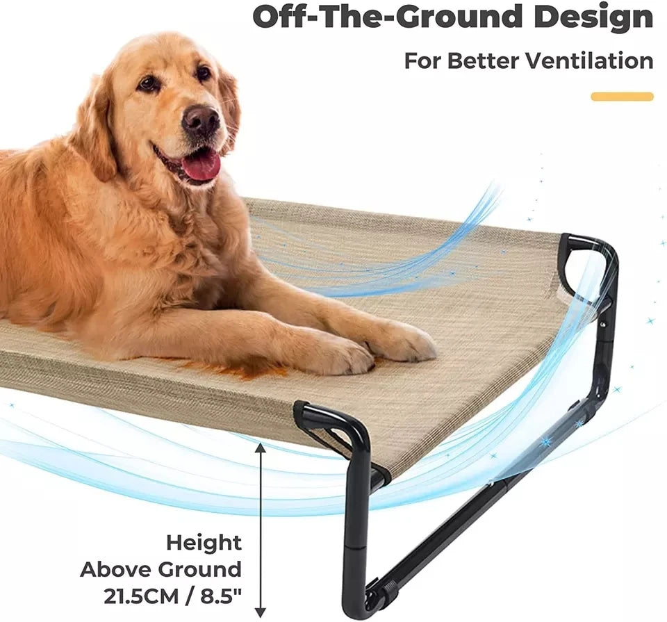 Portable Raised Elevated Dog Bed Waterproof & Breathable Durable Pet Bed with No-Slip Feet