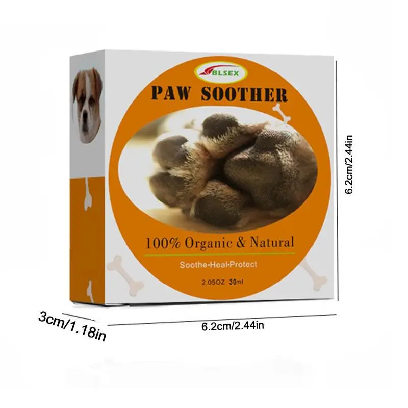 Pet Paw Balm 30g Natural Dog Paw Healing Cream Moisturizing Paw Soother Cream For Dry Paw & Nose Cracked Skin Dog Cat Care Cream