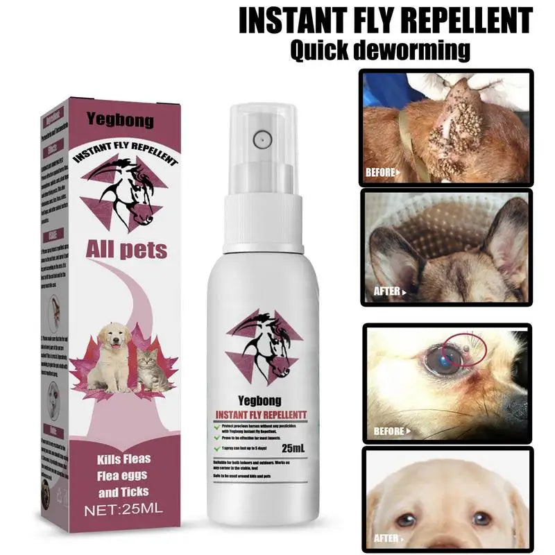 Pet Insect Repellent Spray Drive Away Fleas Lice Ticks Steriliza-tion Relieve Skin Itching Suitable For Deworming Cats And Dogs