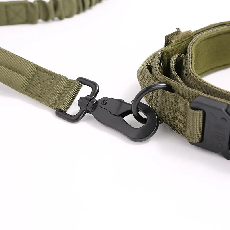 Military Tactical Big Dog Collar With Handle Large Pet Outdoor Training Accessories Black Nylon Durable Collar Leash Rope Set