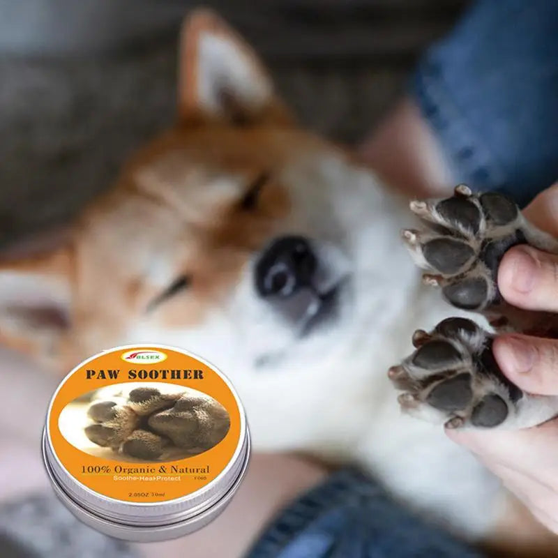 Pet Paw Balm 30g Natural Dog Paw Healing Cream Moisturizing Paw Soother Cream For Dry Paw & Nose Cracked Skin Dog Cat Care Cream