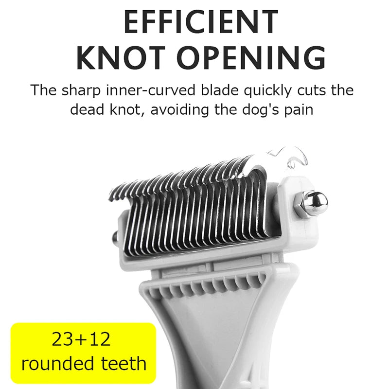 Hair Removal Comb for Dogs Cat Detangler Pet Comb Dog Brush Fur Trimming Dematting Deshedding Brush For Long Hair Curly Pet