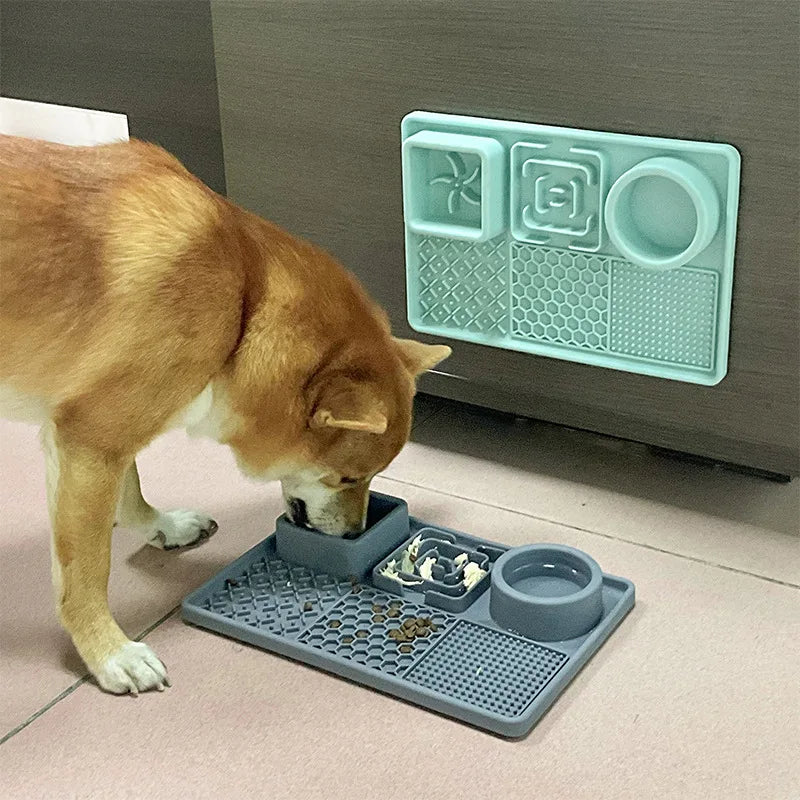 Multifunction Pet Slow Feeder  Licking Mat Pet Eating Ware   Mat Placemat Supplies Suction Cup  Distraction For Anxiety Relief
