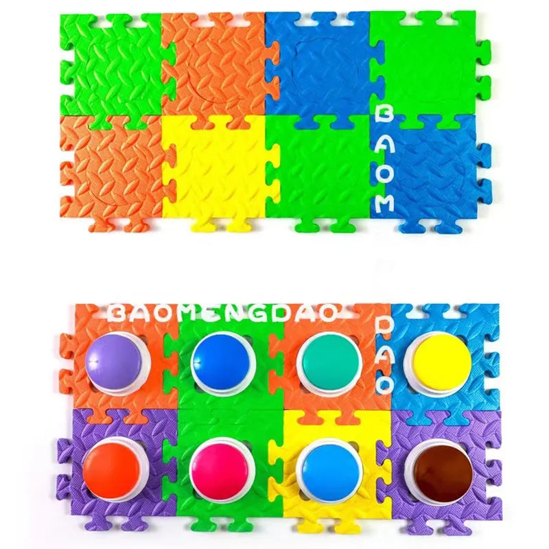 Pet Voice Recording Button Puzzle Pad Dogs Cats Training Communication Buttons Anti Slip Eva Mat Interactive Toy