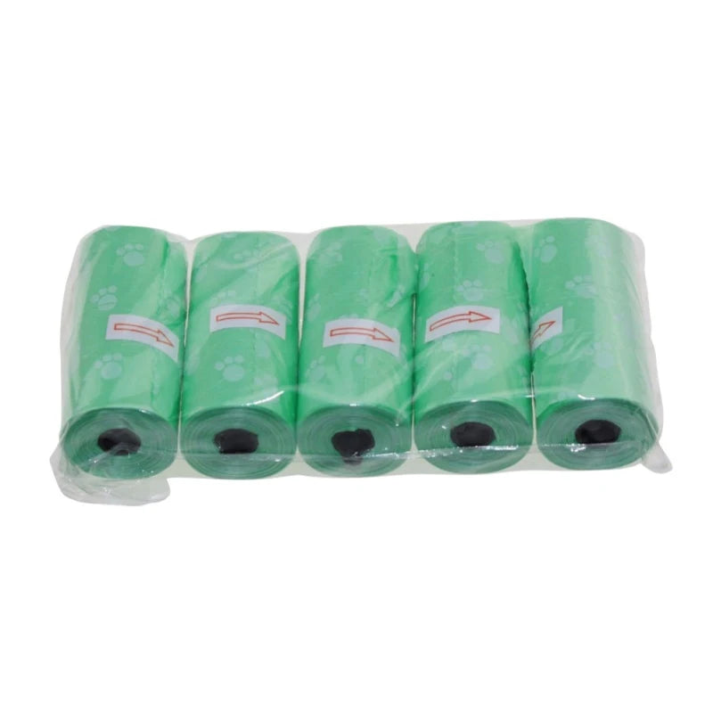 Pet Waste Bags Disposable Dog 5 Roll(75Pcs) Puppy Cat Pooper Scooper Bag