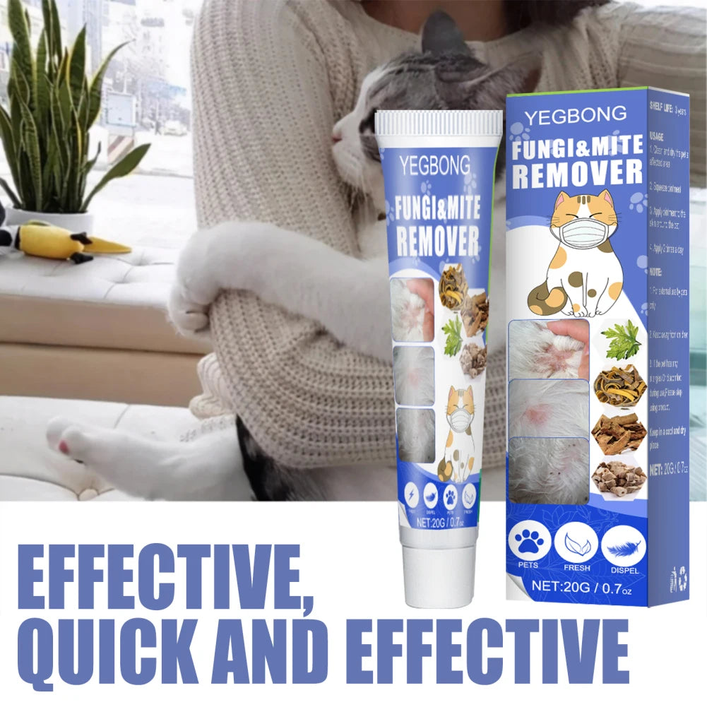 Pet Mite Removal Cream Dog Cat Skin Disease Treat Cream Anti-itch  Clean Repair Tools Pet Health Hygiene Products Pet Supplies