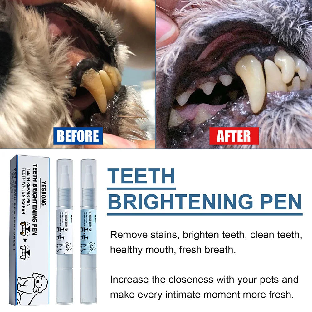 Pets Teeth Cleaning Tools Pet Toothbrush Clean Kit Tartar Remover Teeth Stones Scraper Dogs Tooth Stains Cleaning Pen