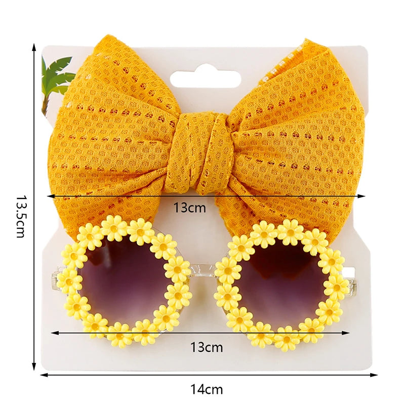 Pet Dog Sunglasses Headband Set Sun Flower Glasses for Maltese  Poodle Yorkshire for Small Dogs Cat Accessories